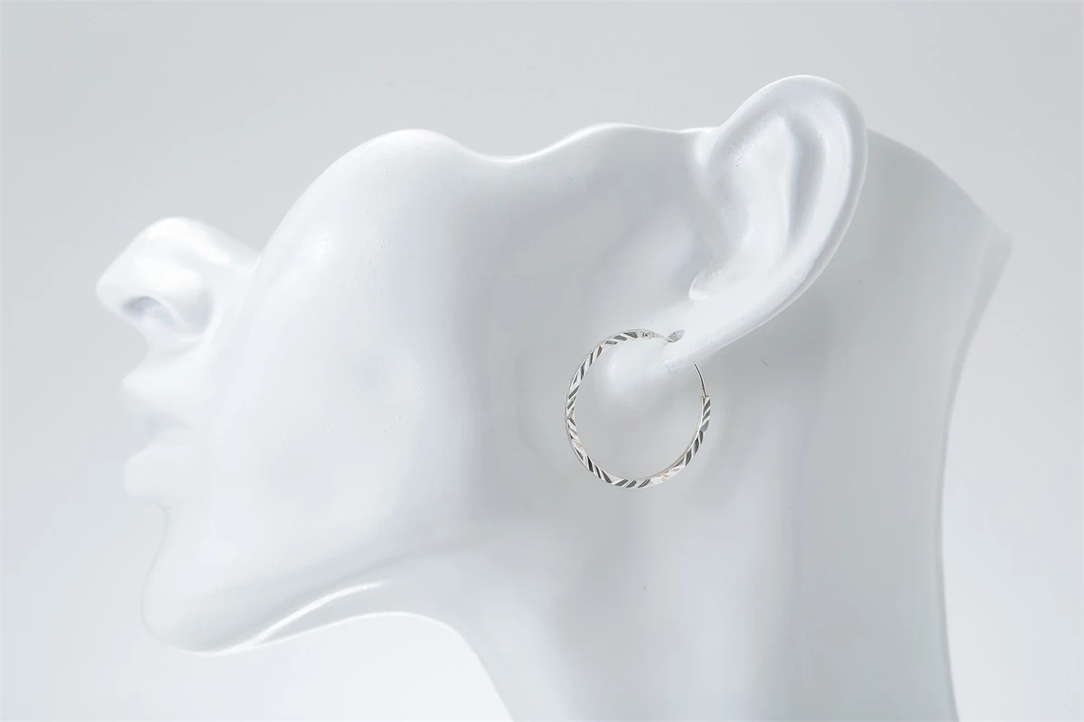YACQ 925 Sterling Silver Hoop Earrings Big Birthday Party Jewelry Gifts for Women Girlfriend Her Mom Wife Girl Dropshipping CE46 | Украшения