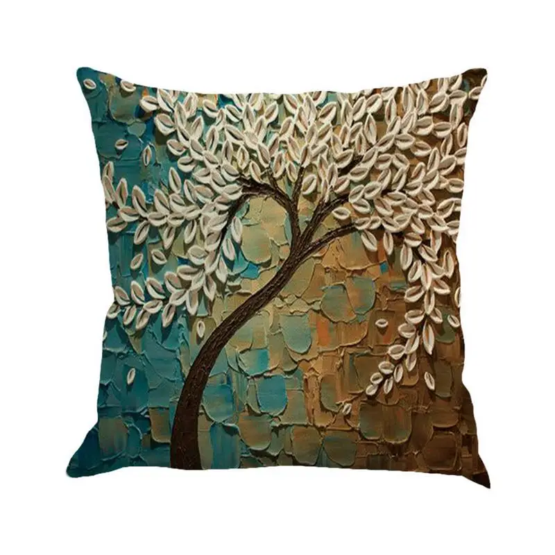 Масло PaitingMoney Дерево Печать лен/хлопок мягкий диван кровать наволочка пледы Nap для