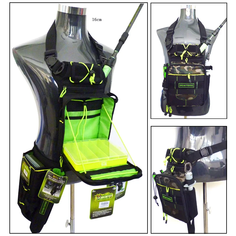 

Dream Fishing M09 17x6x22cm Waterproof Multifunctional Fishing Bag With Box Foldable Fishing Rod Tackle Bag De Pesca Waist Bags