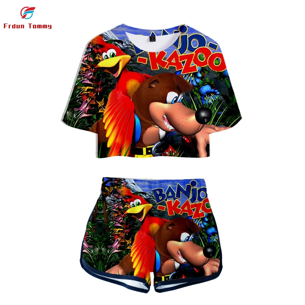 Новинка 2019 летний Соблазнительный комплект из двух предметов Banjo Kazooie с 3D принтом