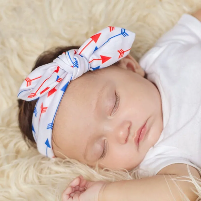 Baby Turban Head Wraps American Independence Day Top Knot Headband Red White and Headwrap | Украшения и аксессуары