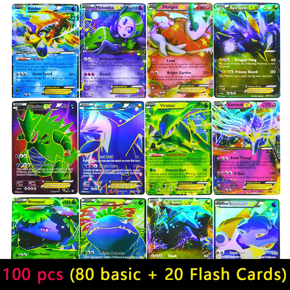 100 шт./компл. детские игровые карты Carta Charizard игрушки игры японского аниме