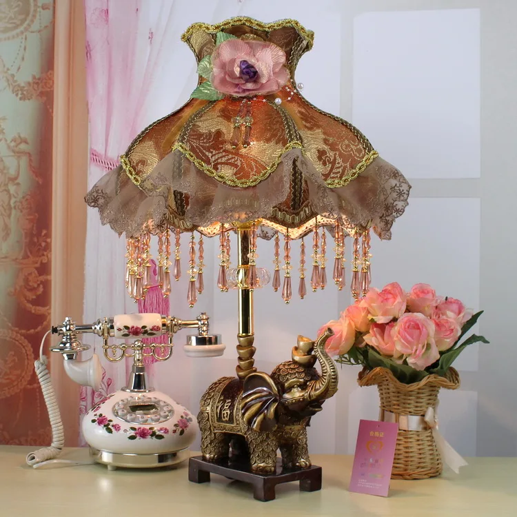 Горячая почта мешок ткань кружева лампы ночной винтаж антикварные декоративные