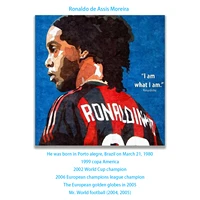 oil paintings for living room wall football star ronaldinho hand painted decorative pictures canvas art