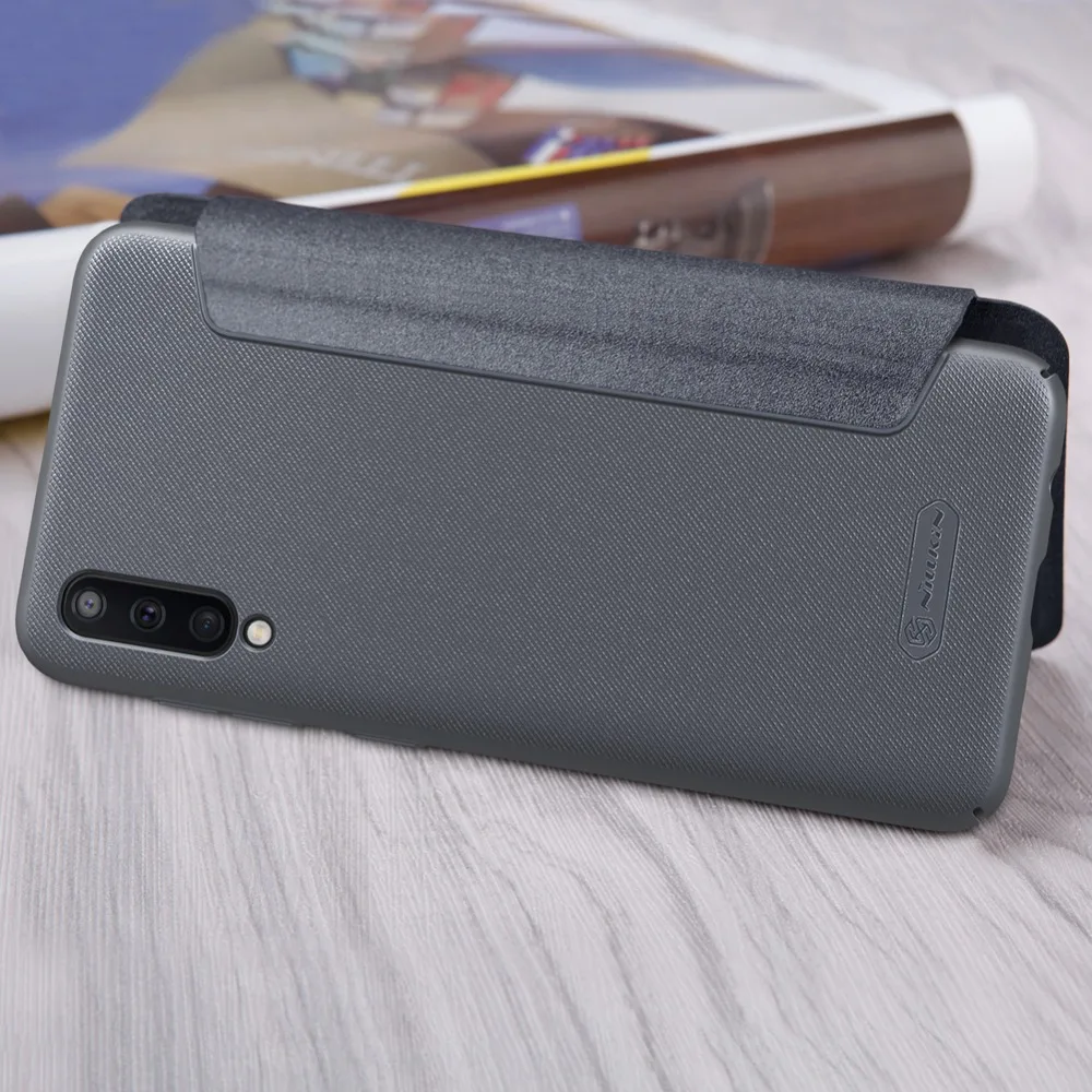Для Samsung Galaxy A50 чехол Nillkin Sparkle роскошный Флип кожаный Жесткий ПК задняя крышка для