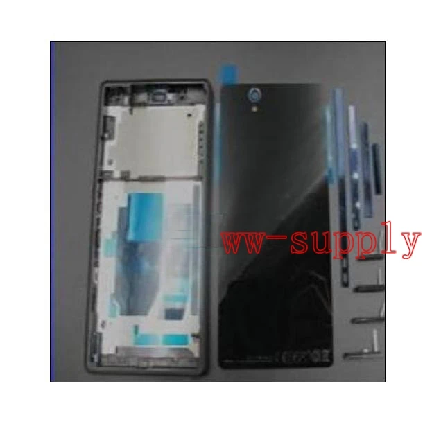 Для Sony Xperia Z L36h C6602 C6603 полный корпус передняя рамка корпуса + боковая полоса крышка