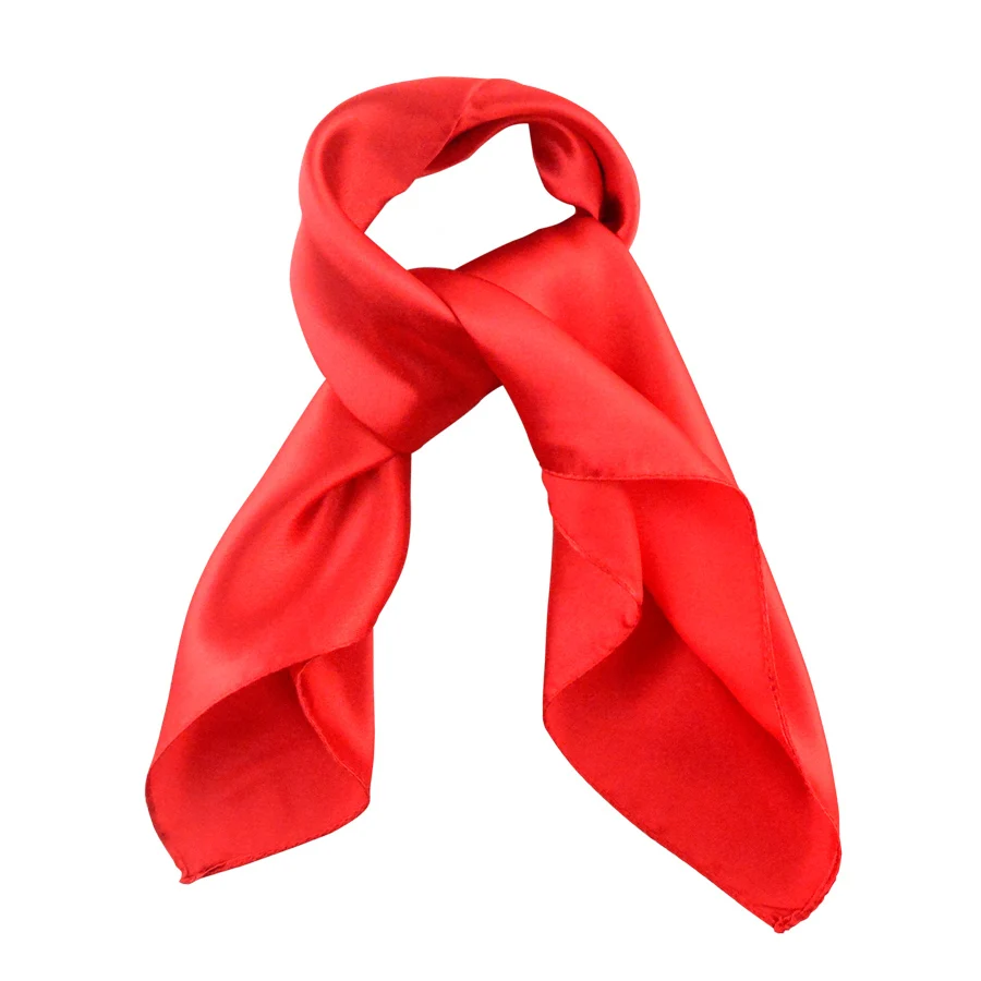 2021 Шелковый модный квадратный шарф Женский атласный мягкий женские красные
