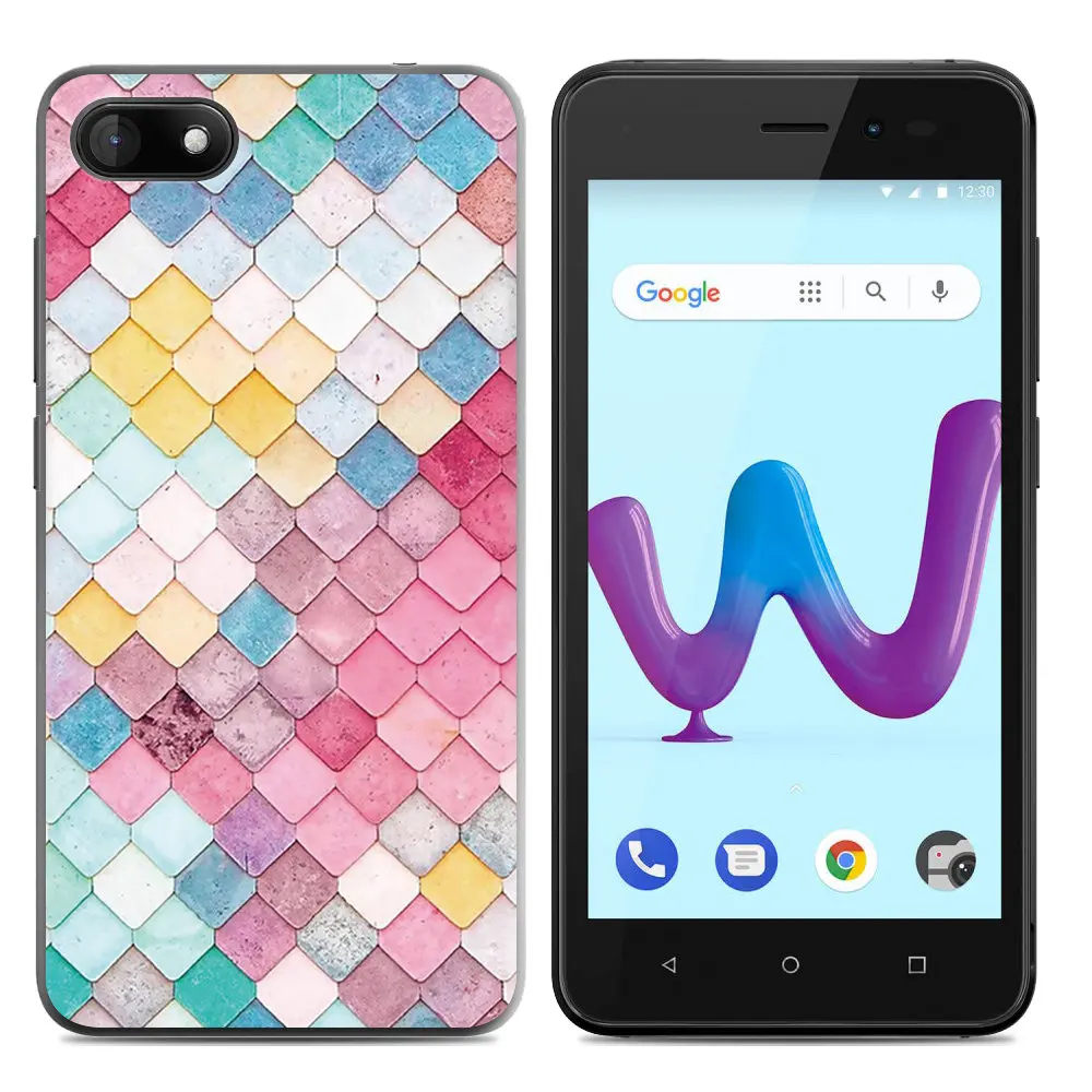 Colorful Scale Принципиально Wiko Harry 2 чехол силиконовый чехол на заднюю панель телефона Wiko Sunny 3 чехол мягкий, симпатичный, из ТПУ Живопись чехол housse pour Wiko sunny 3 крышка - Цвет: Colorful Scale