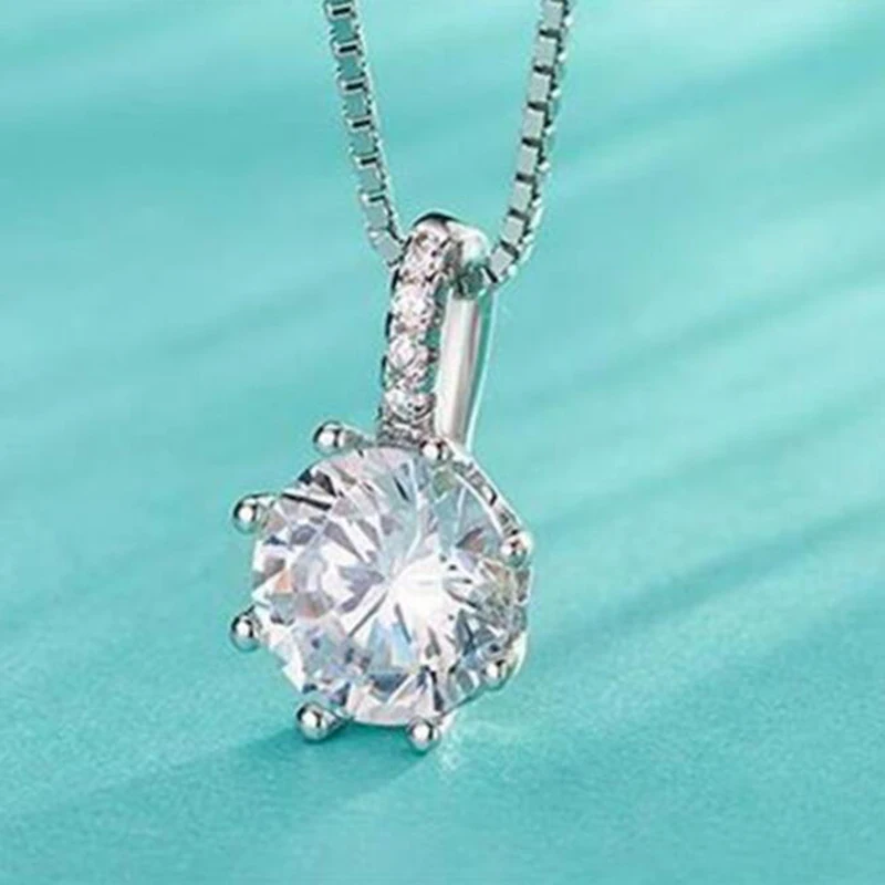 Женское ожерелье из серебра 925 пробы с фианитом | Украшения и аксессуары