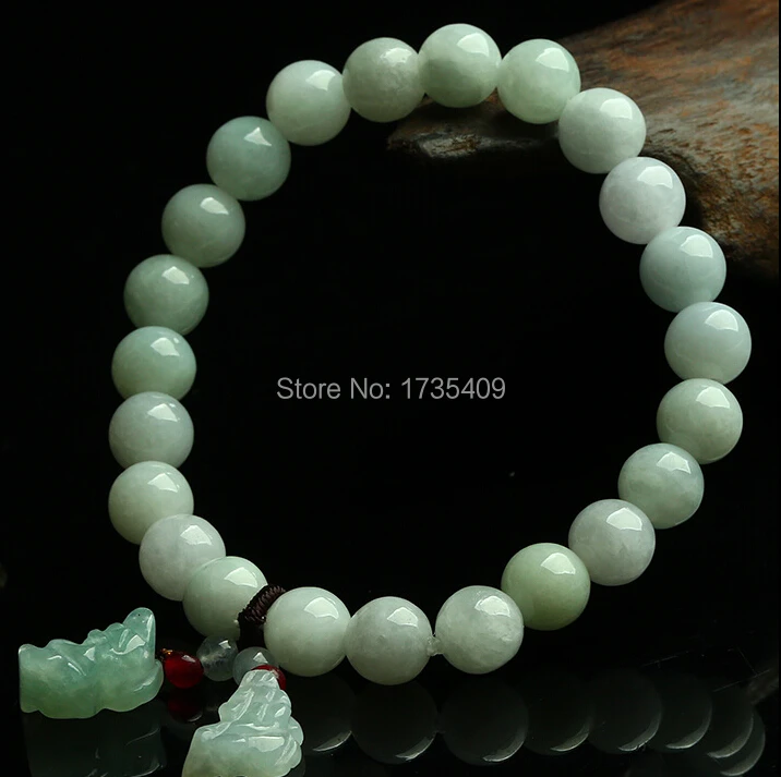 100% A класс Натуральный/джадеит 7 мм фоторезная Дракон сон пиксиу 1 шт.|string bracelet|a