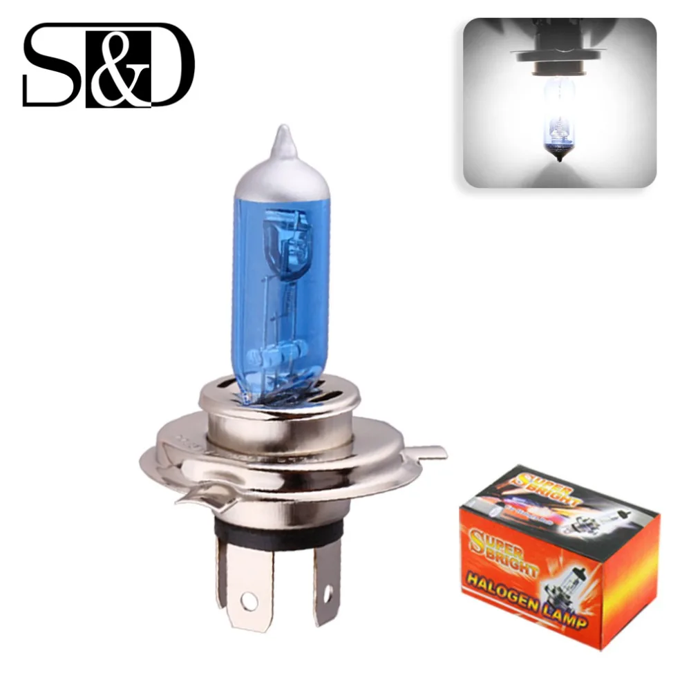 

H4 100W 12V Halogen Bulbs Super Bright Fog Lights High Power Car Headlights Lamp Car Light Source drl auto 6000K parking