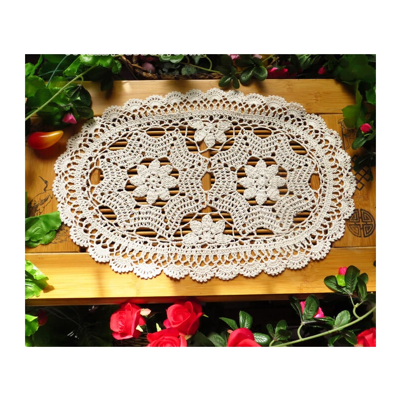 Коврики для стола сделай сам с вязаным крючком кружевом Овальный садовый