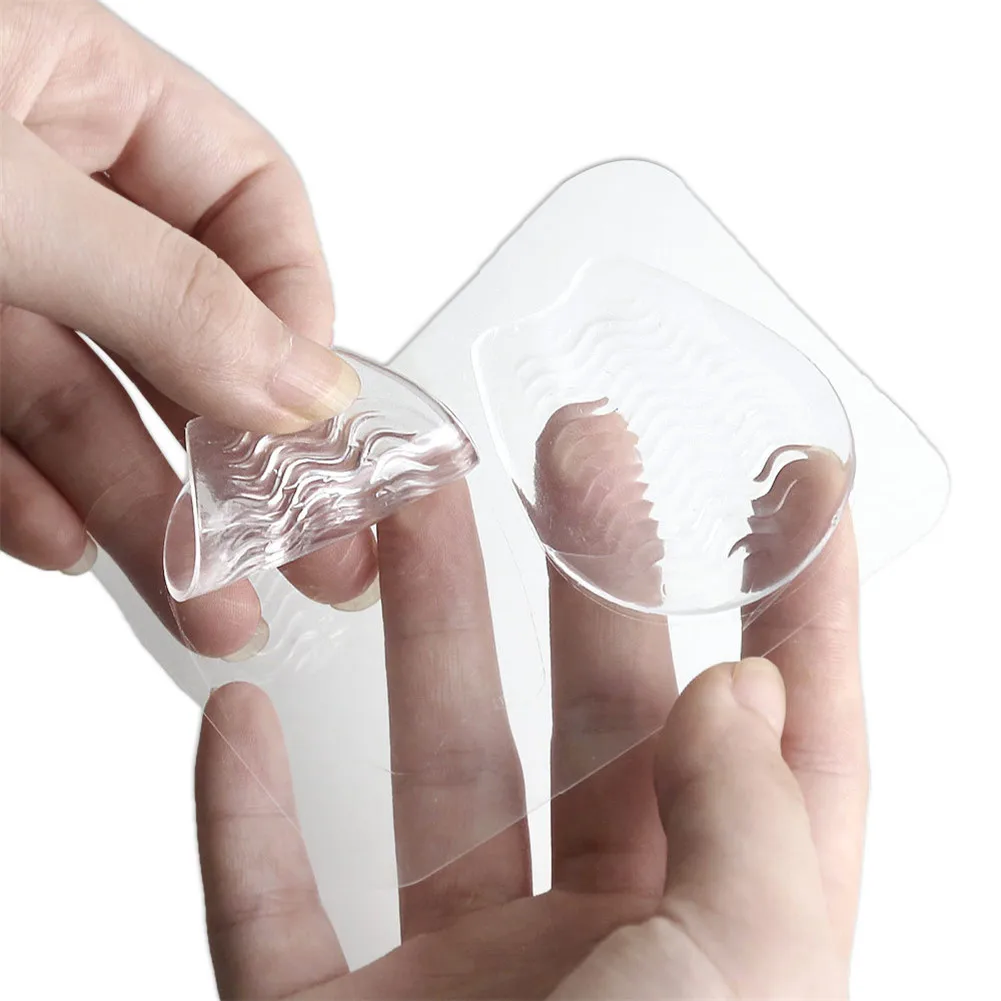 Прозрачные стельки для обуви 1 пара Нескользящие клейкие утолщенные гелевые