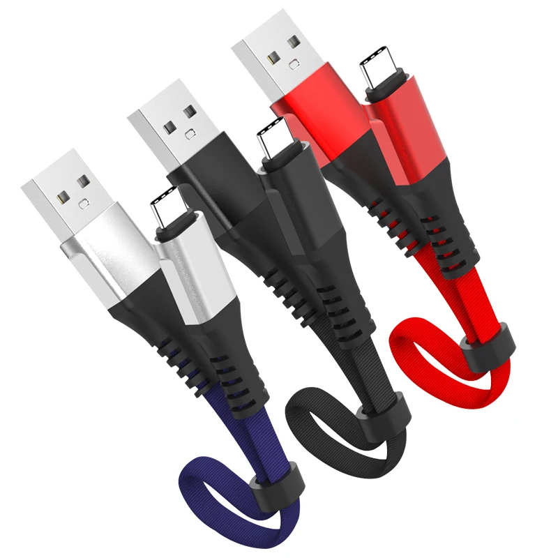30 см Портативный USB кабель Micro Тип C зарядное устройство 2.4A Зарядка для iPhone XS X XR 8 7