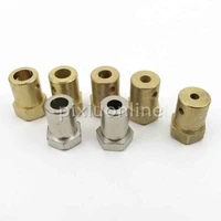 1pc brass shaft coupling j257b inner diameter 24567mm hex couplings model car wheel connector diy parts sell at a loss