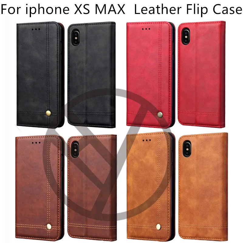 best quality Luxury Case For iPhone XS MAX Phone Leather Flip Wallet Magnetic Cover With Card Holder Book Red Black Brown | Мобильные