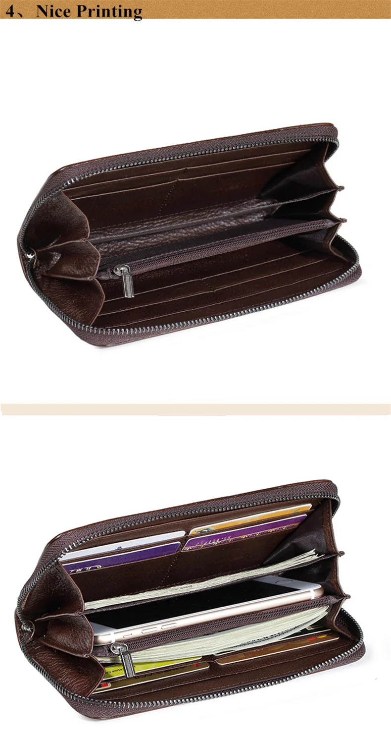 SOUTH GOOSE Genuine Leather Women Wallet Luxury Long Purse Birds Embossing Clutch Bag High Quality Female Card Holder Phone Bag