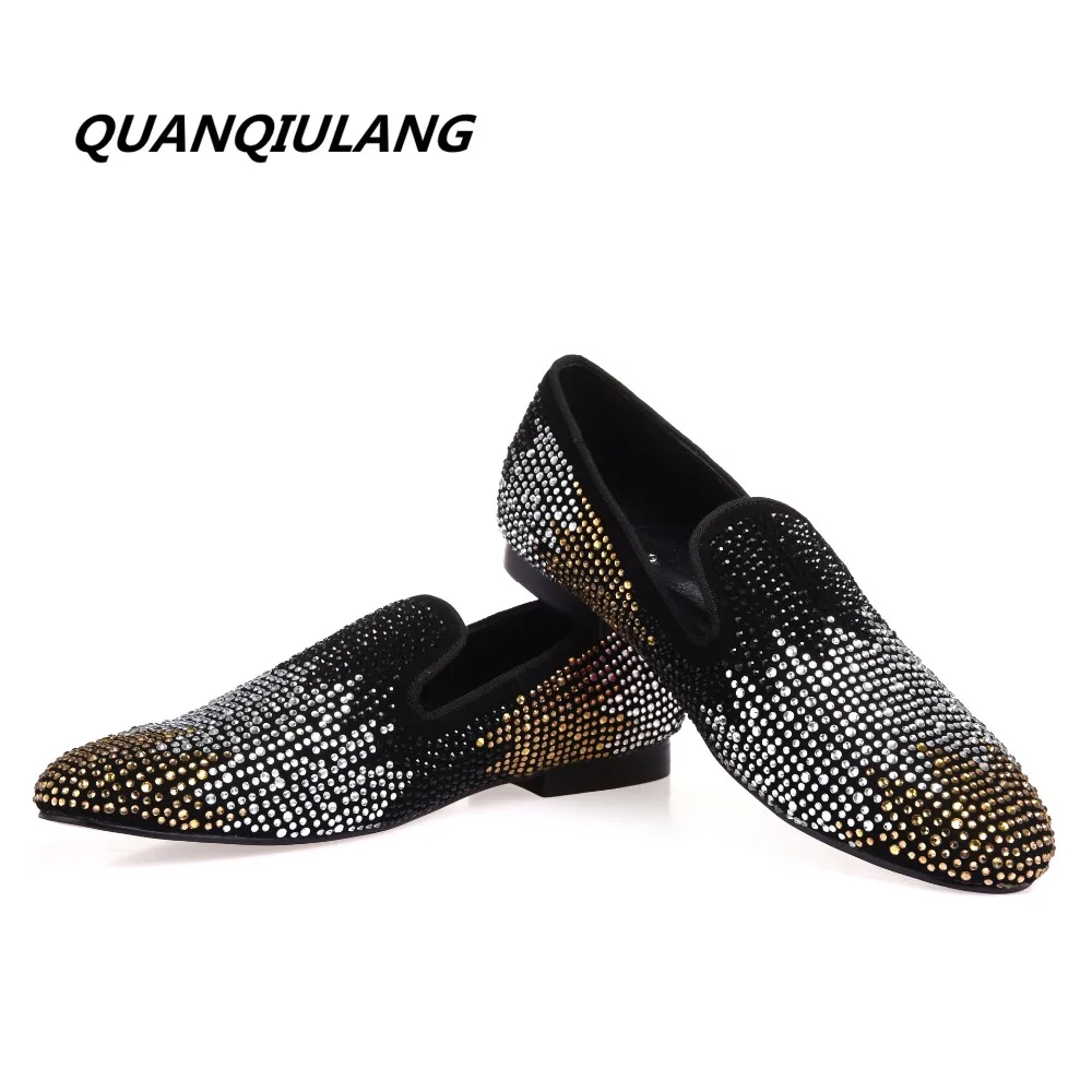 Новинка 2017 года дизайнерские красные туфли обувь золотистого цвета со стразами