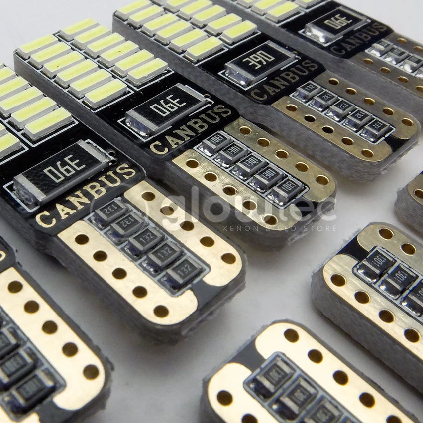 10 шт. светодиодный T10 canbus 24 SMD без ошибок Распродажа супер яркий 4014 автомобильный