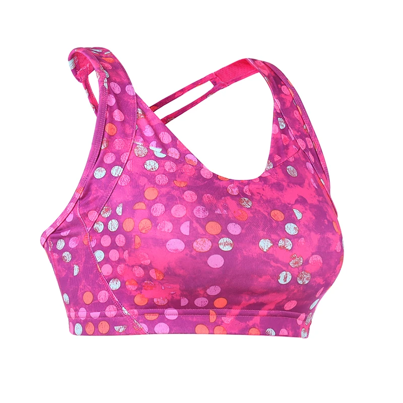 Высокая поддержка спортивный бюстгальтер для женщин бега перекрещивающийся на