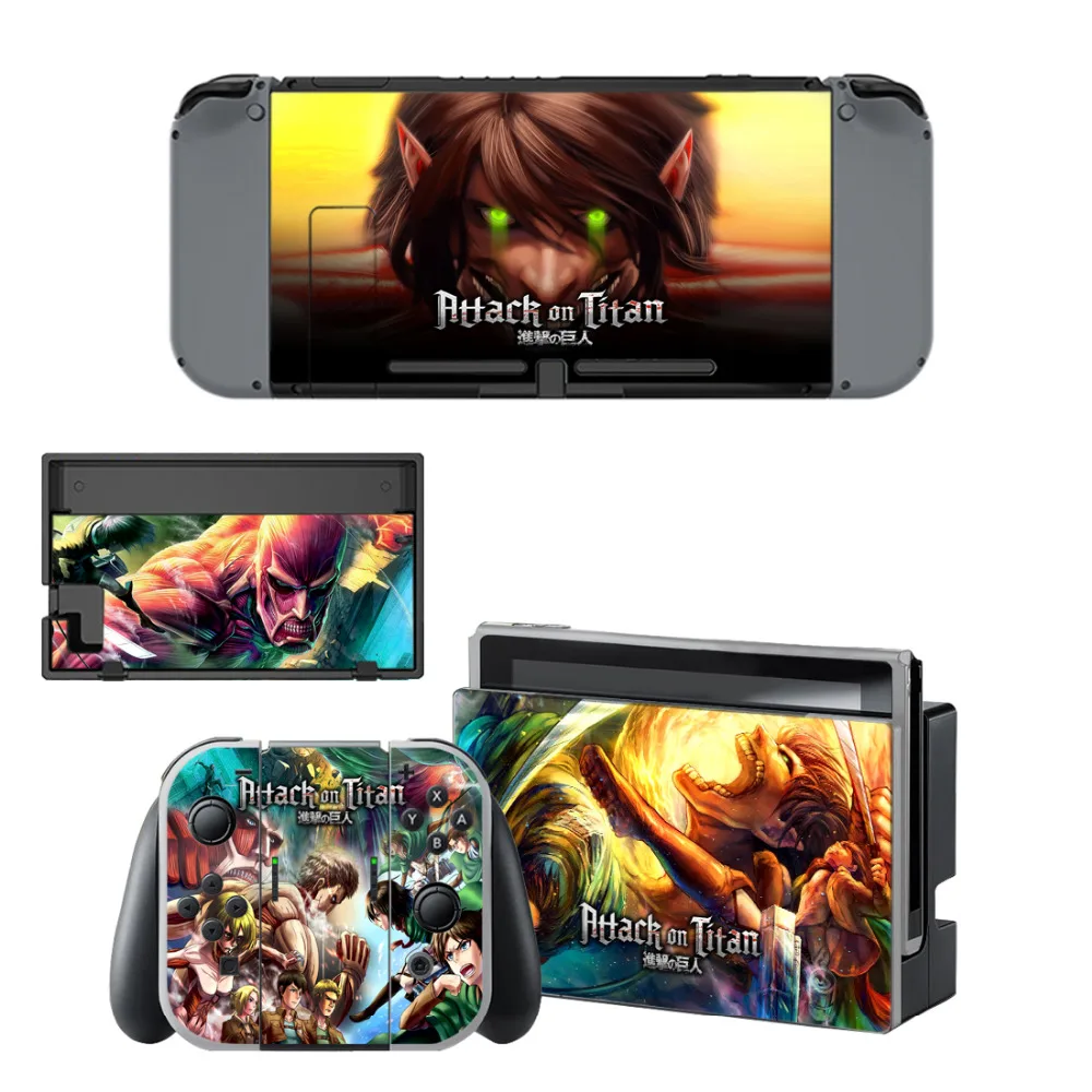 Наклейка из кожи аниме атака на Титанов наклейка для консоли Nintendo Switch и