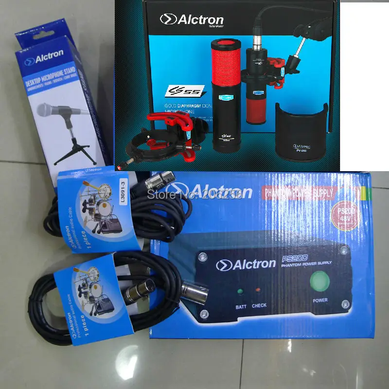 Лидер продаж конденсаторный микрофон с большой диафрагмой Alctron CS55 + блок питания