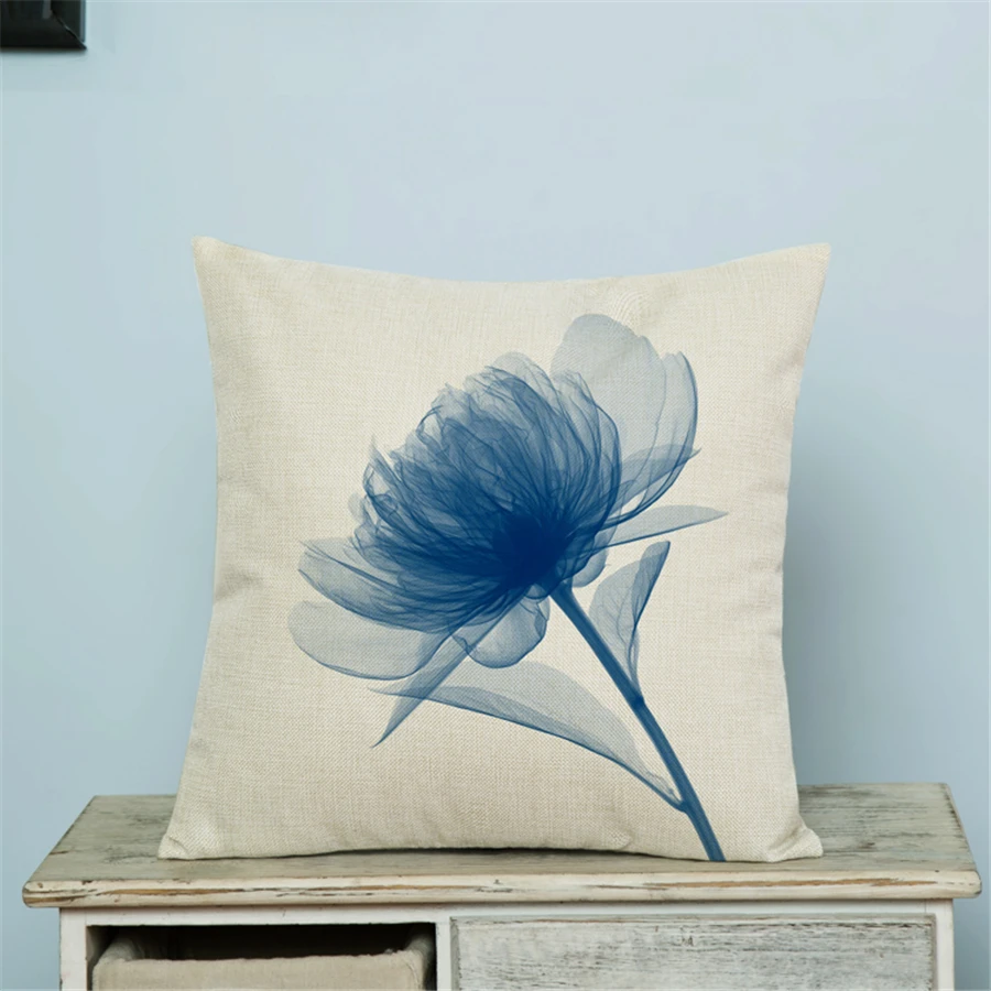 Скандинавский стиль Декор Акварельная вышитая наволочка для дивана Decorativos