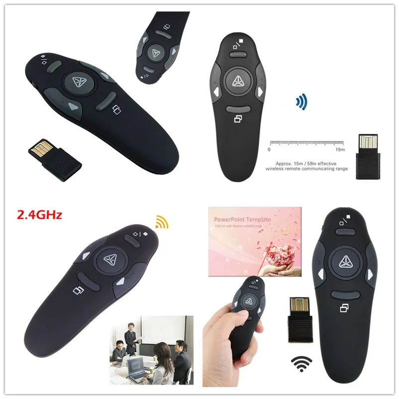 2 4 ГГц Беспроводная Презентация презентация ручка USB RF пульт дистанционного