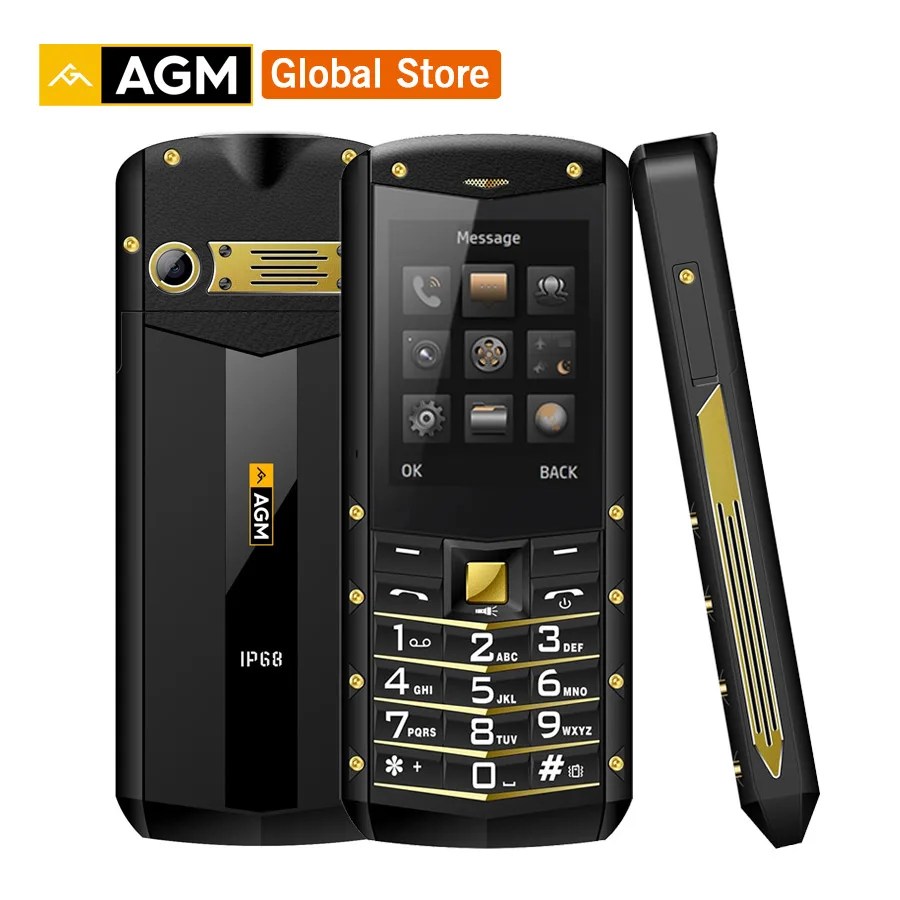 AGM M2 IP68 Водонепроницаемый 2 4 дюймов 2G GSM бар телефон с двумя sim картами Bluetooth 1970 мАч