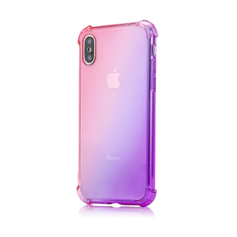 Travelcool градиентный противоударный чехол для iphone X XS MAX 6 6S мягкие чехлы телефонов