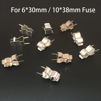 630mm 6x30mm 1038mm 10x38mm glass tube electronic plug in nickel plated copper insurance header fuse holder clip clamp
