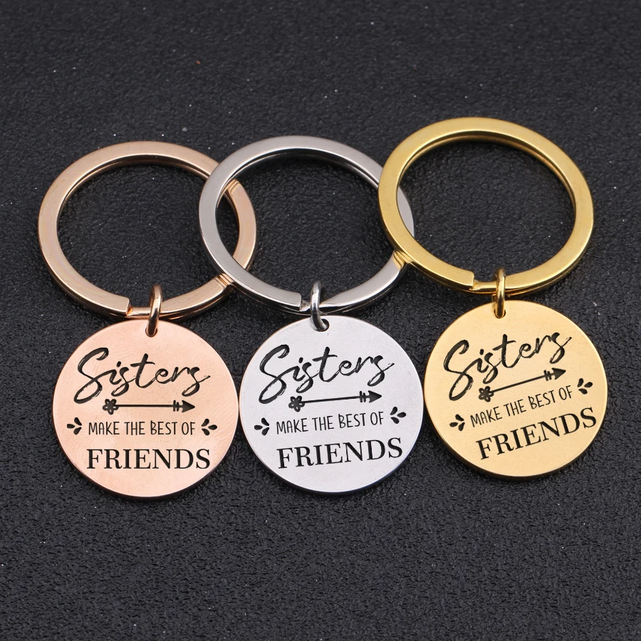 Цепочка для ключей с надписью Sisters Make The Best Of Friends цепочка Friend мини подвеска 1