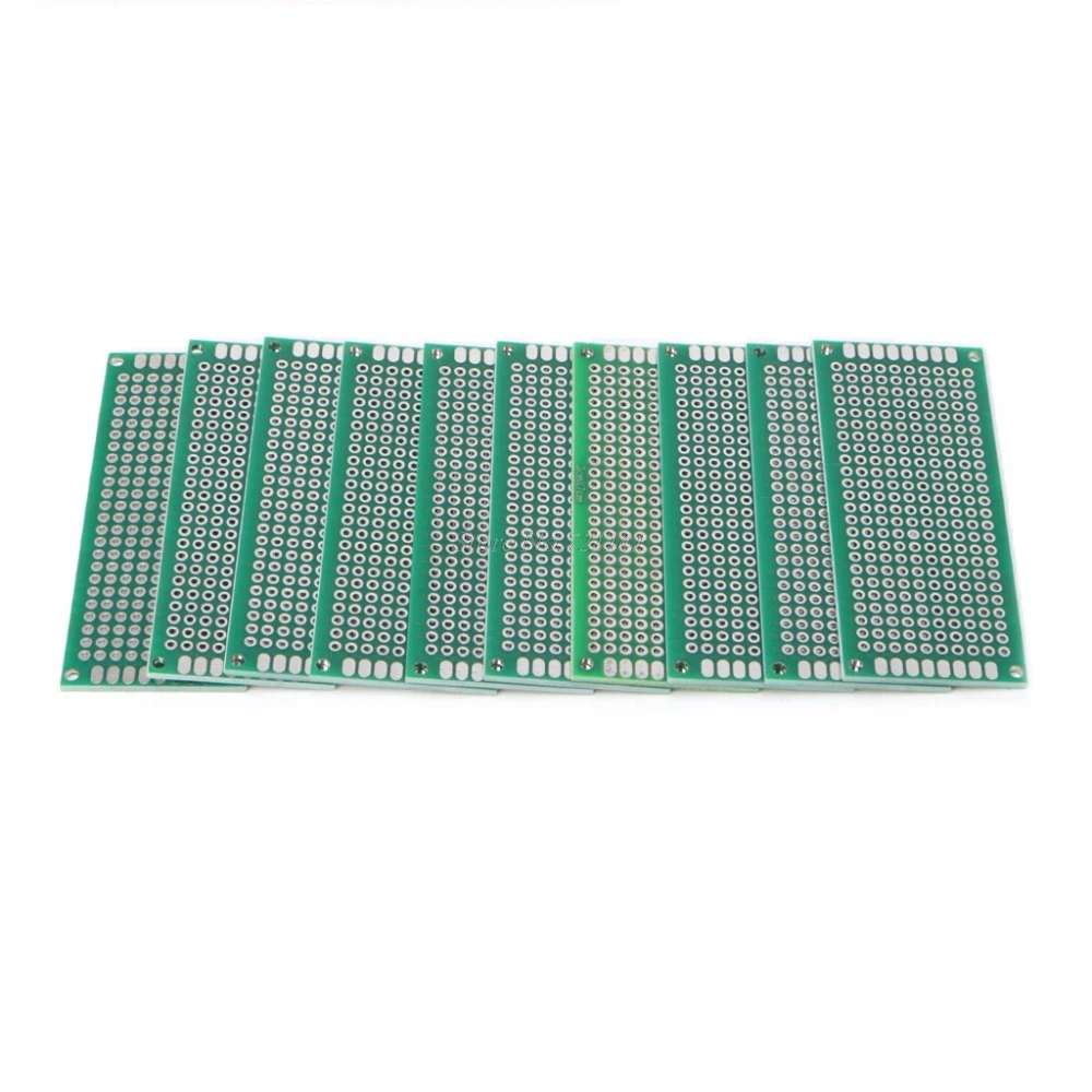 Двухсторонний прототип 10 шт. 3х7 см DIY PCB Луженая Стекловолоконная универсальная