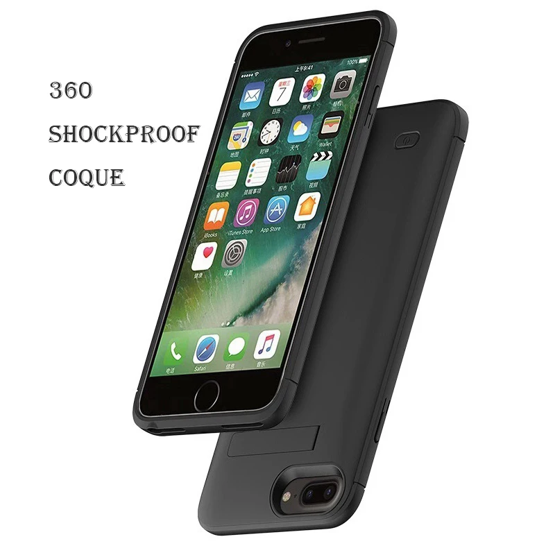 Роскошный 5200 mah Батарея Зарядное устройство чехол для iPhone 7 Мощность Bank Дело Pack Резервное копирование iphone 8