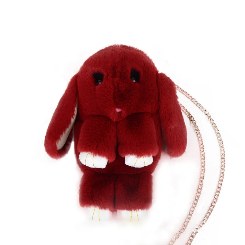 

Fur bags Children's Soft Rabbit Fur Handbag, Women Casual Messenger Bag, Cute Bunny Bag.