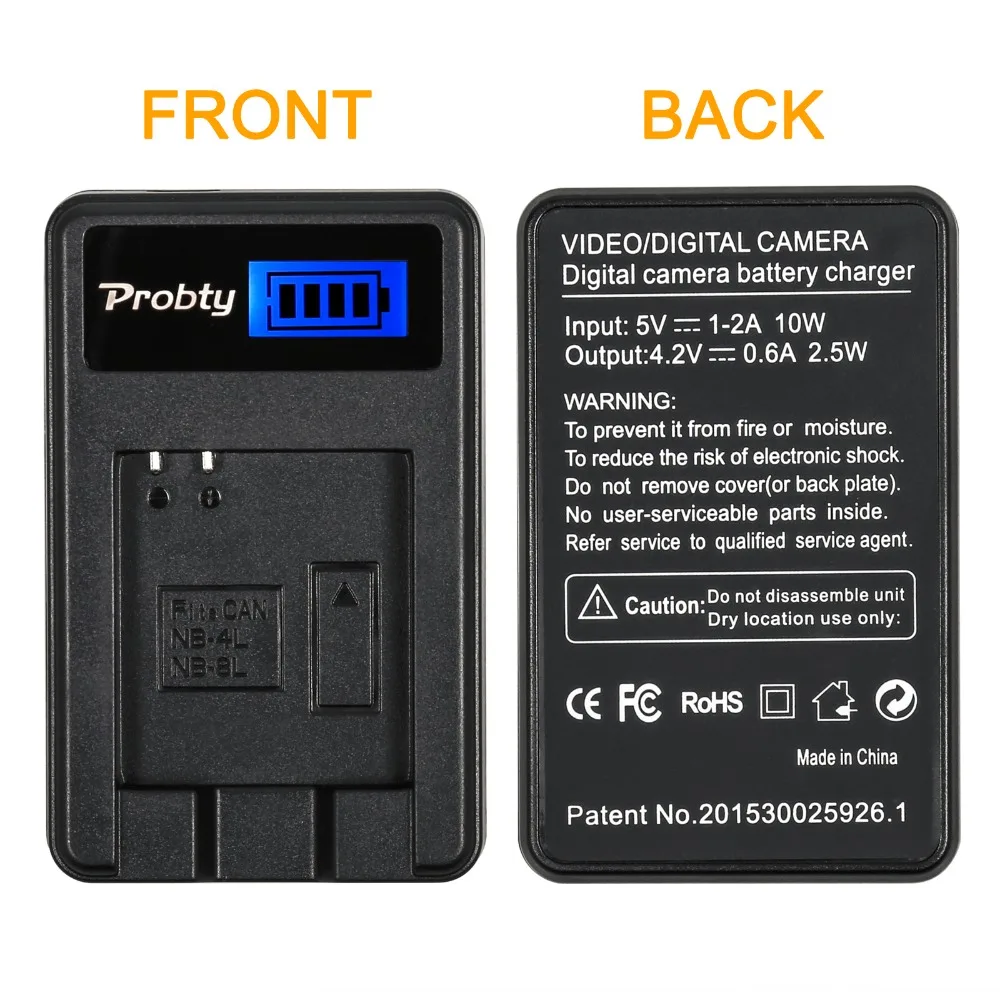 PROBTY 1 шт. NB 4L NB4L Li Ion Батарея + ЖК дисплей USB Зарядное устройство для Цифрового