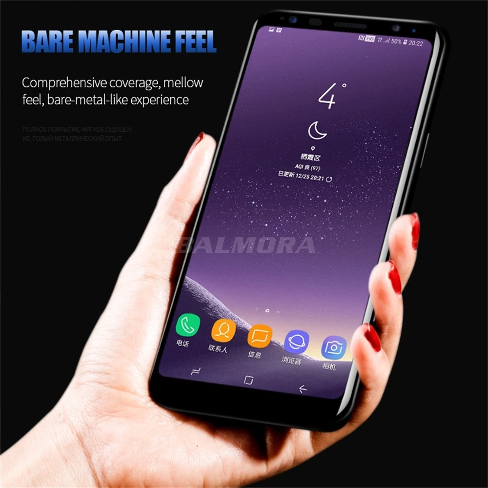 BALMORA 5D Curved Tempered Glass For Samsung Galaxy S7edge S8 S9 Plus Screen Protector Film Note 8 9 A8 A8Plus | Мобильные телефоны