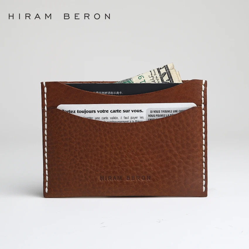 Hiram Beron кожаный держатель для карт унисекс бесплатная доставка Мини Кошелек на