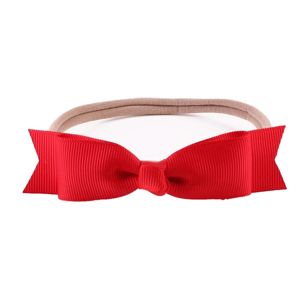 12 шт. лента с бантом Детские аксессуары для волос|nylon elastic headbands|elastic headbandstop knot |