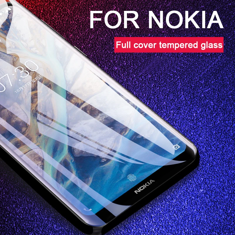 9D полностью наклеиваемая поверхность Экран протектор для Nokia X7 закаленное Стекло
