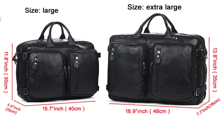 4USE 100% Cowhide Genuine Leather Men's Travel Bag Real Leather Duffle Bag Big Luggage Bag Carry On Overnight Handbag Tote Black