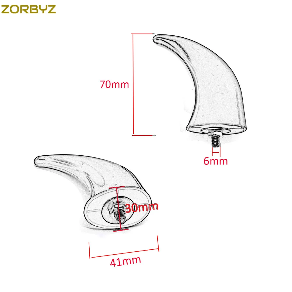 ZORBYZ мотоцикл хром переднее крыло рога украшение для harley Chopper Bobber Touring Cafe Racer на