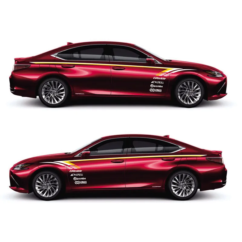 TAIYAO автомобильный Стайлинг спортивный автомобильный стикер для Lexus-19ES200T F SPORT300h350Mark Levinson автомобильные аксессуары и наклейки авто стикер - Название цвета: Red car