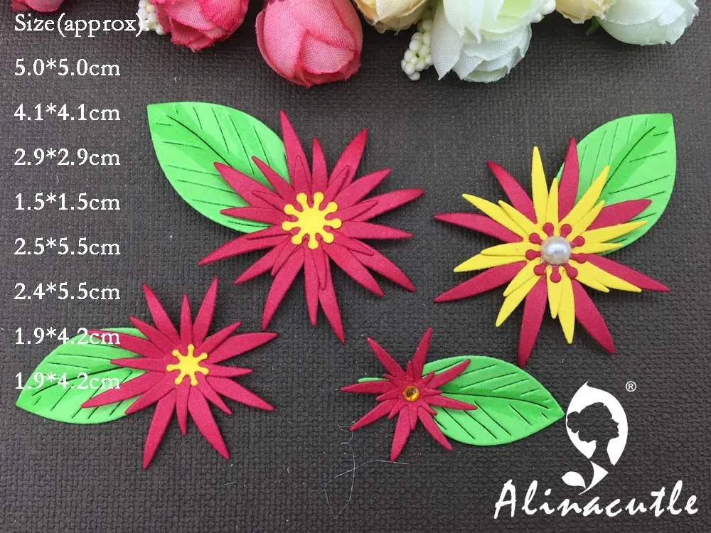 Металлические штампы AlinaCraft 10 шт. цветочный цветок лист сад скрапбукинг штамп