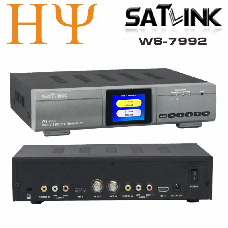 Original Satlink WS-7992 Modulator 7992 SATLINK 2 channel HD DVB-T RF / AV | Электроника