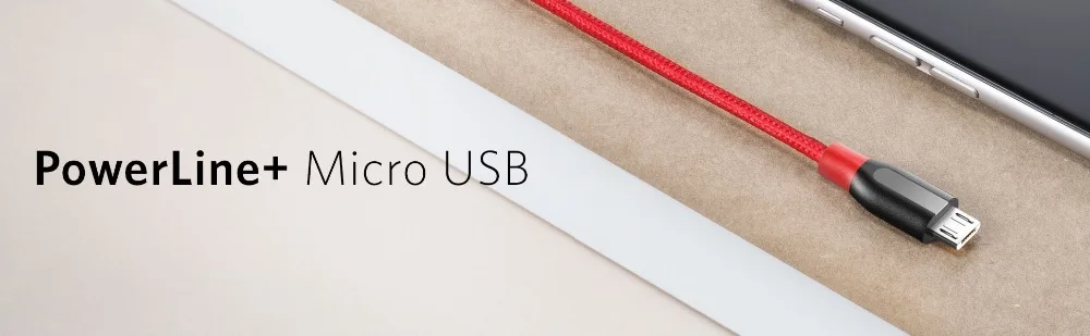Anker Powerline+ Micro USB Премиум прочный кабель [двойной плетеный нейлон] для смартфонов samsung, Nexus, LG, Motorola, Android