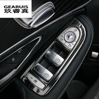 car styling window control switch buttons frame decoration stainless steel stickers cover for mercedes benz c class w205 glc lhd