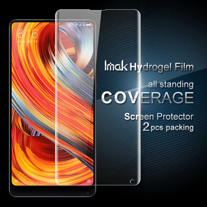 2 шт. полное покрытие для Xiaomi Mi Mix MIX2 защита экрана и задняя крышка протектор Imak Все