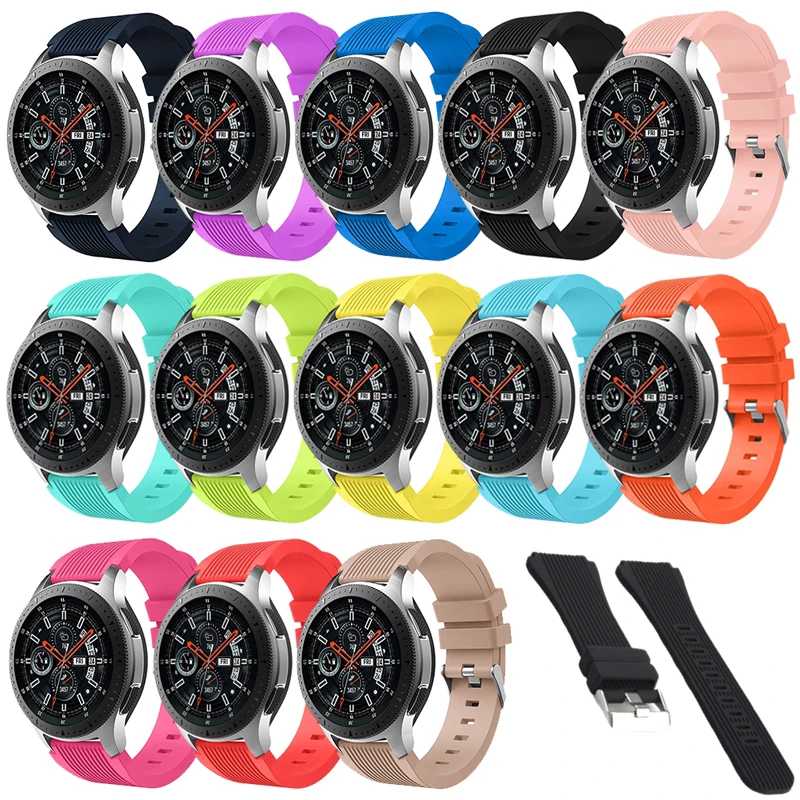 Ремешок на запястье для Samsung Galaxy Watch 46 мм спортивные часы с силиконовым ремешком