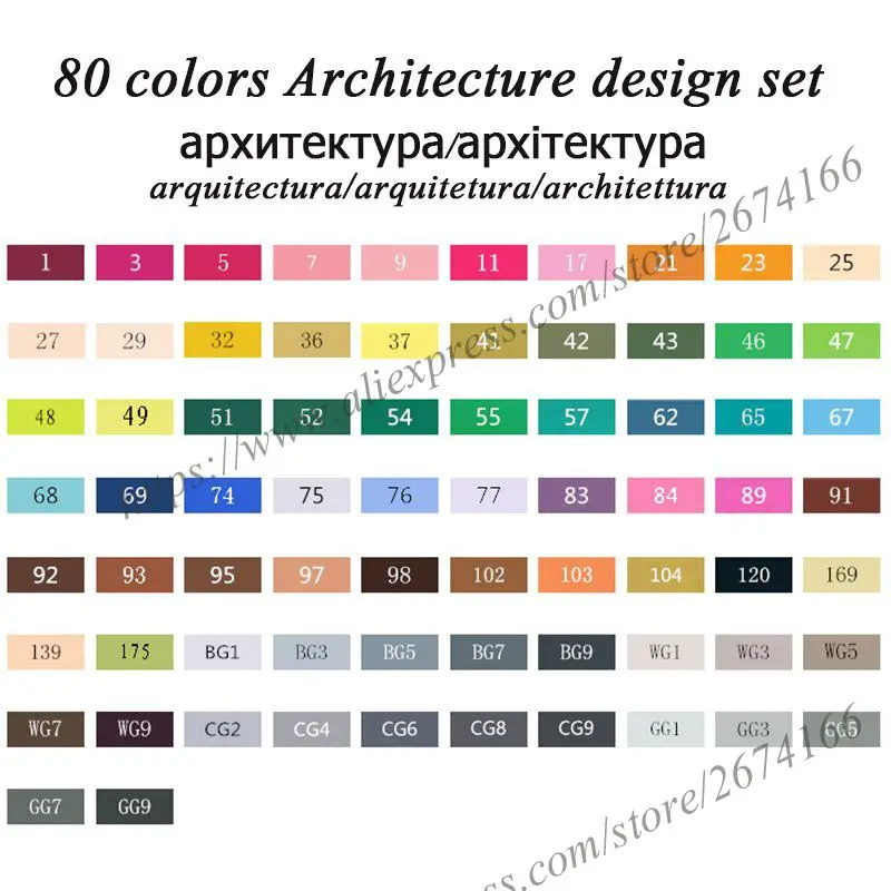 72 Architecture Set TouchFIVE двойные кончики художественный эскиз двойные маркеры 36 48 72 80 168 цветов на спиртовой основе чернильные маркеры для студентов и дизайнеров - Цвет: 72 Architecture Set
